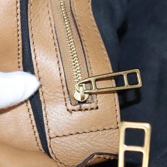 BURBERRY Nova Check Hand Bag Canvas 2way Beige Gold Auth - Picture 12 of 16